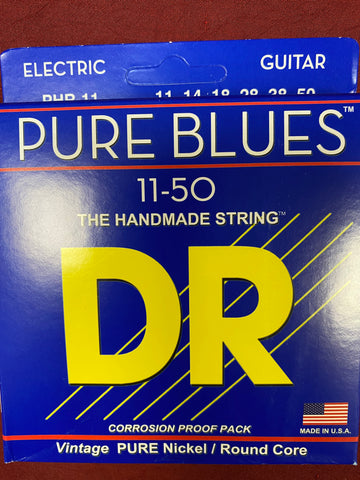 DR Pure Blues electric guitar strings 11-50