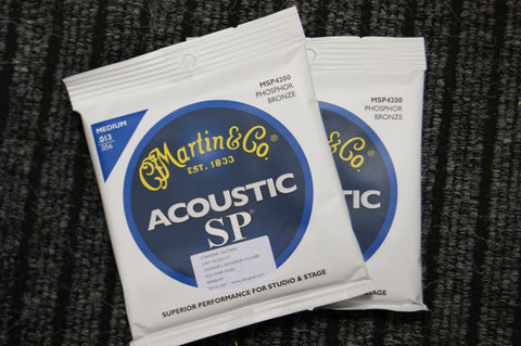 Martin MSP4200 Acoustic SP medium acoustic guitar strings 13-56 (2 PACKS)