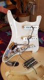 Memphis strat style guitar in olympic white S/H