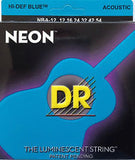 DR Neon NBA-12 blue coated acoustic guitar strings 12-54
