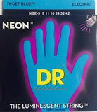 DR Neon NBE-9 Blue coated electric guitar strings 9-42