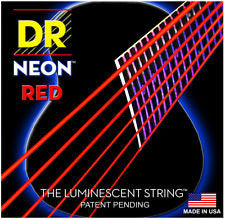 DR Neon NRA-10 red coated acoustic guitar strings 10-48