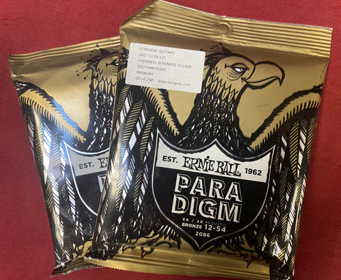 Ernie Ball 2086 Paradigm 11-52 acoustic guitar strings (2 PACKS)