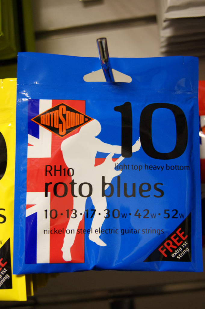 Rotosound RH10 Nickel light top heavy bottom Electric Guitar Strings 10-52 'Blues' blues (2 PACKS)