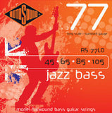 Rotosound RS 77LD monel flatwound jazz bass guitar strings 45-105