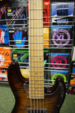 Revelation RBN 5 string bass guitar in quilted maple dark sunburst