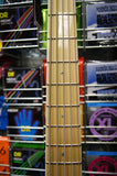 Revelation RBN 5 string bass guitar in quilted maple dark sunburst