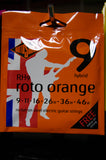 Rotosound RH9 Nickel Hybrid Gauge Electric Guitar Strings 9-46 Roto Orange (3 PACKS)
