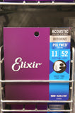 Elixir 11025 Polyweb 11-52 acoustic guitar strings custom light gauge (3 PACKS)