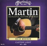 Martin M175 custom light acoustic guitar strings 11-52