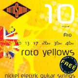 Rotosound R10 electric guitar strings 10-46 (3 PACKS) extra top E string free