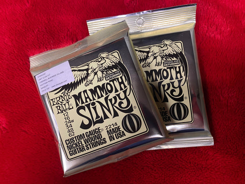 Ernie Ball 2214 Mammoth Slinky 12-62 electric guitar strings (2 Packs)