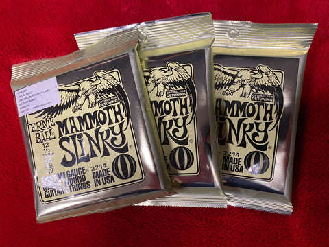 Ernie Ball 2214 Mammoth Slinky 12-62 electric guitar strings (3 Packs)