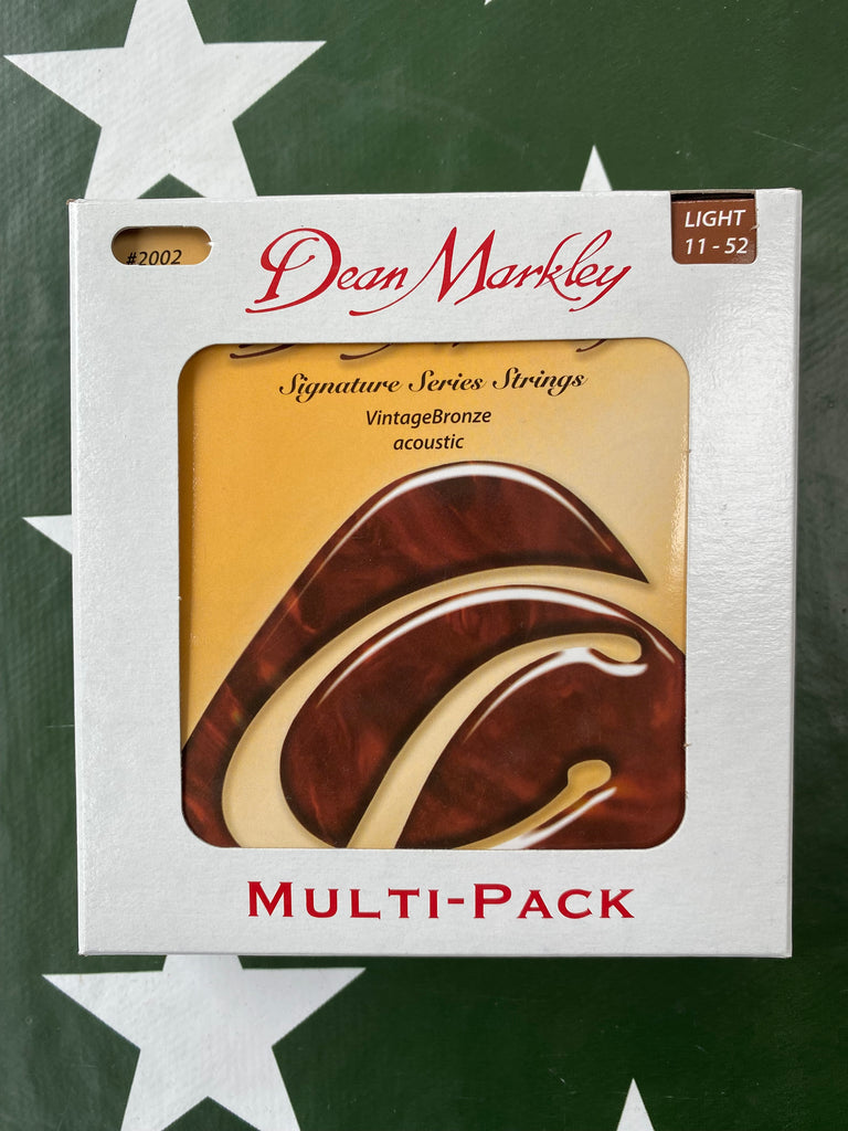 Dean Markley signature series 2002 vintage bronze acoustic guitar strings 11-52  (3 PACKS)