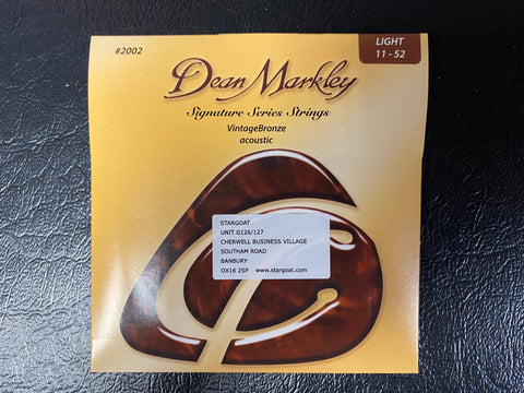 Dean Markley 2002 signature series vintage bronze acoustic guitar strings 11-52