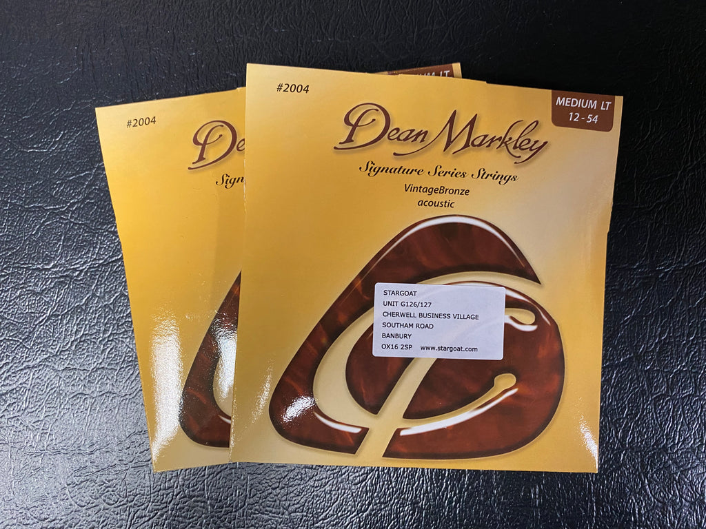 Dean Markley 2004 signature series vintage bronze acoustic guitar strings 12-54 gauge (2 PACKS)