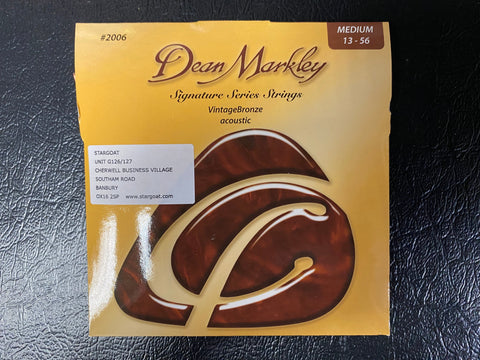 Dean Markley 2006 signature series vintage bronze 13-56 medium acoustic guitar strings