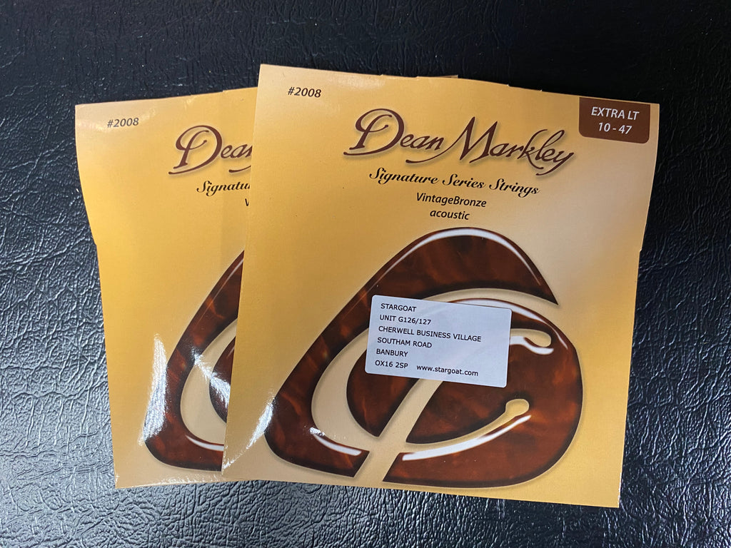 Dean Markley 2008 signature series vintage bronze acoustic guitar strings 10-47 (2 PACKS)