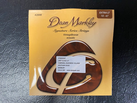 Dean Markley 2008 signature series vintage bronze acoustic guitar strings 10-47