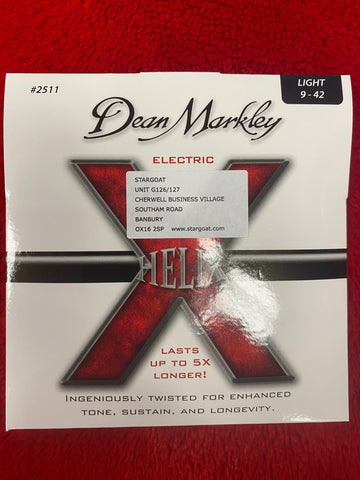 Dean Markley 2511 Helix wound 9-42 electric guitar strings