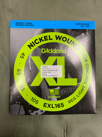 D'Addario EXL165 nickel wound long scale 45-105 bass guitar strings