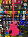 Indie LP style guitar in deepest matt pink finish S/H