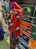 Samick Bass guitar in red (Made in Korea) S/H