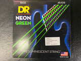 DR Neon NGB-45 green luminous bass guitar strings 45-105