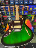 Revelation RJT-60 M TL semi acoustic guitar in greenburst Left Hand