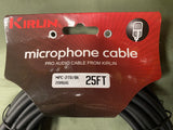 Kirlin Microphone cable 25ft XLR-XLR black