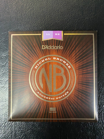 D'Addario NB1152 Nickel Bronze 11-52 acoustic guitar strings