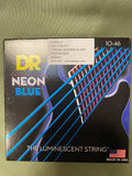 DR Neon NBE-10 blue coated 10-46 electric guitar strings