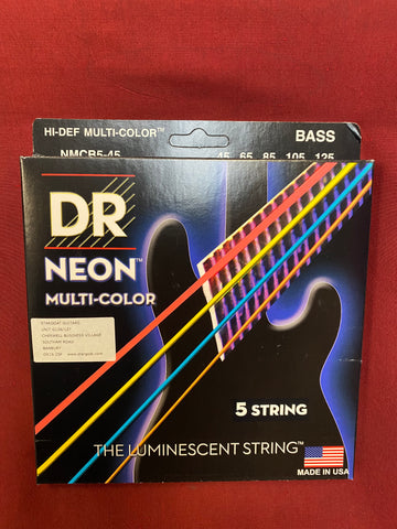 DR Neon NMC545 luminescent 5 string bass strings set 45-125