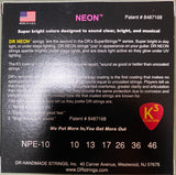 DR Neon NPE-10 pink electric guitar strings 10-46