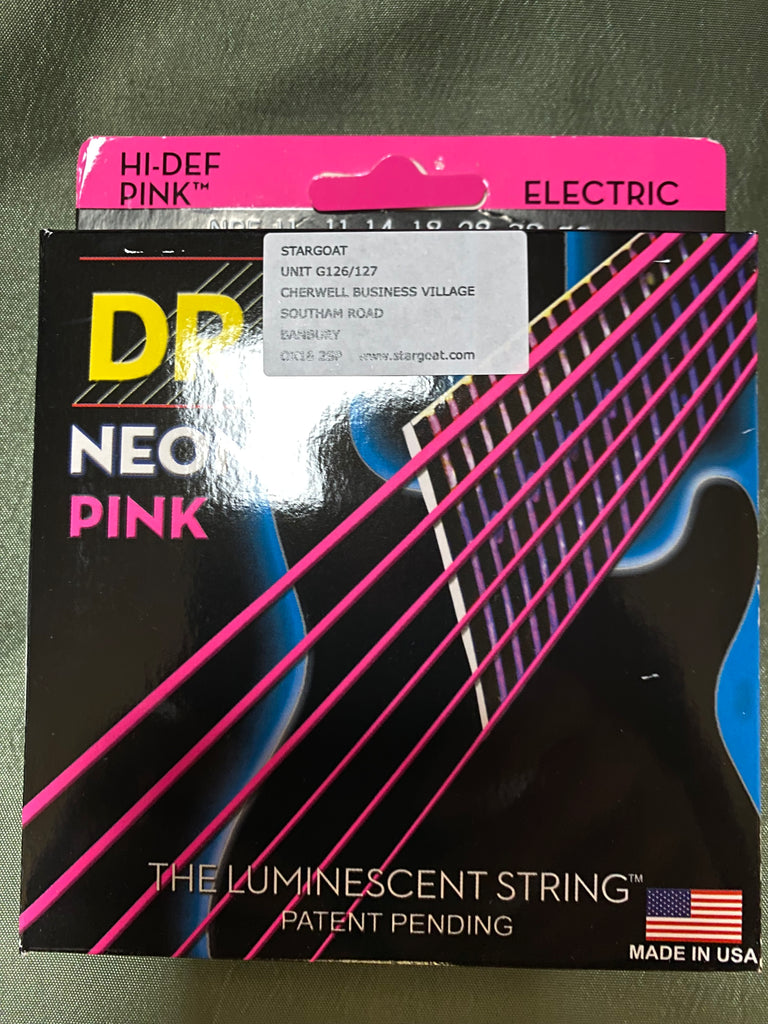 DR Neon NPE-11 pink coated electric guitar strings 11-50