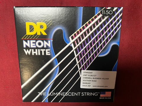 DR Neon NWE-11 white coated electric guitar strings 11-50