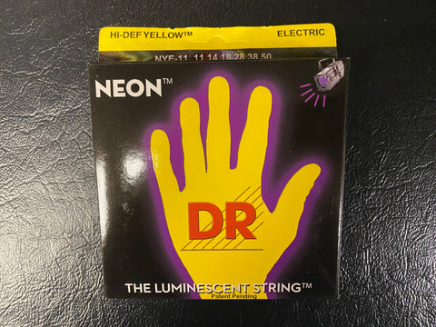 DR Neon NYE-11 yellow coated electric guitar strings 11-50