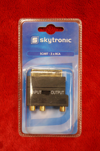 Skytronic scart to 3 RCA phono sockets gold plated
