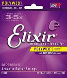 Elixir 11000 Polyweb 10-47 acoustic guitar strings extra light