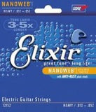 Elixir 12152 Nanoweb Electric Guitar Strings Heavy Gauge 12-52 (2 PACKS)