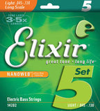 Elixir E14202 Nanoweb coated 5 string bass guitar set 45-130