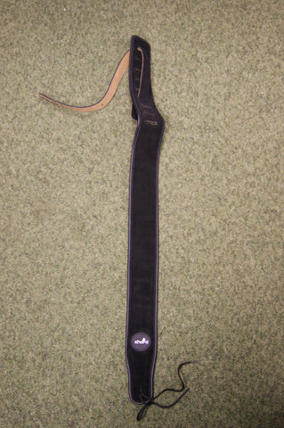 Chord 173.145 black suede leather guitar strap