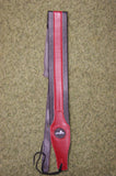 Guitar strap red & black leather by Chord