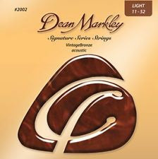 Dean Markley signature series 2002 vintage bronze acoustic guitar strings 11-52 (2 PACKS)