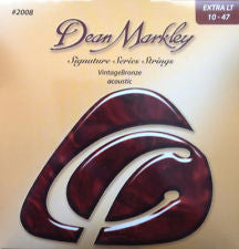 Dean Markley signature series 2008 vintage bronze acoustic guitar strings 10-47