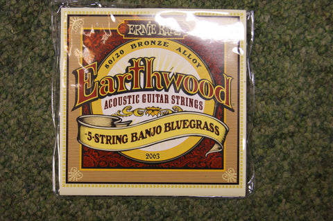 Ernie Ball Earthwood 2063 banjo 5 string bluegrass