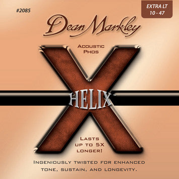 Dean Markley Helix 2085 acoustic 10-47 extra light bronze strings (3 PACKS)