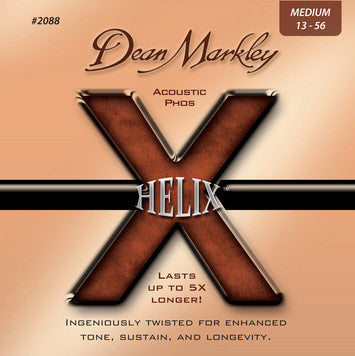 Dean Markley Helix 2088 acoustic 13-56 medium 92/8 phosphor bronze guitar strings