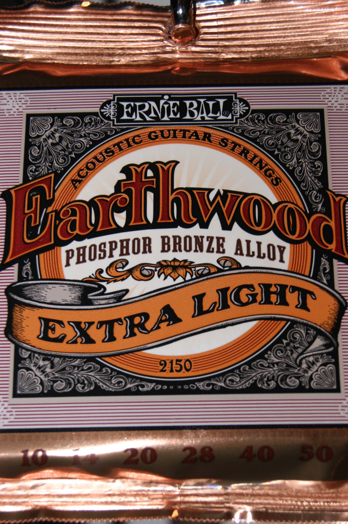 Ernie Ball 2150 Extra Light Earthwood phosophor bronze acoustic guitar strings 10-50