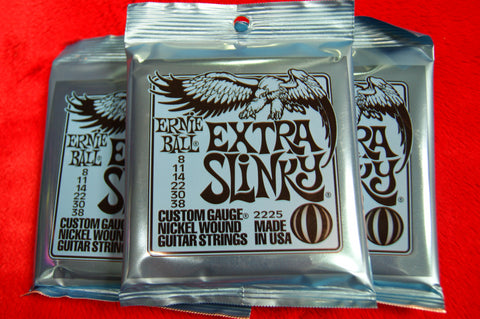 Ernie Ball 2225 Extra Slinky 8-38 electric guitar strings (3 PACKS)